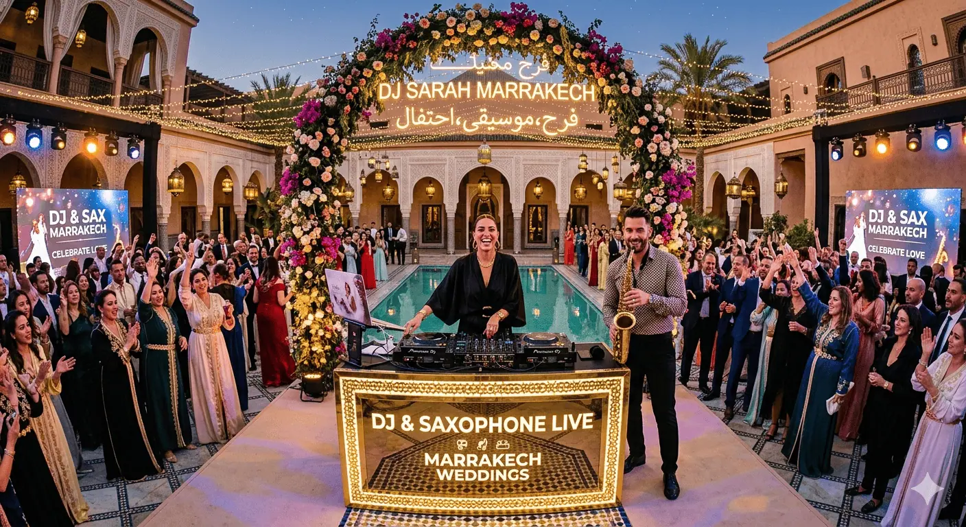 DJ mariage Marrakech avec saxophone live